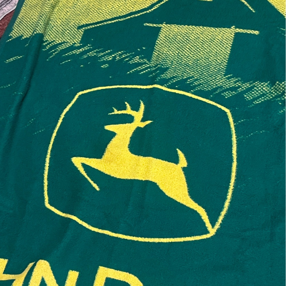 John Deere Green and Yellow Blanket